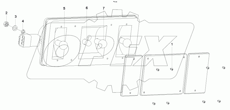  A241100000623 Left combinition tail lamp assembly