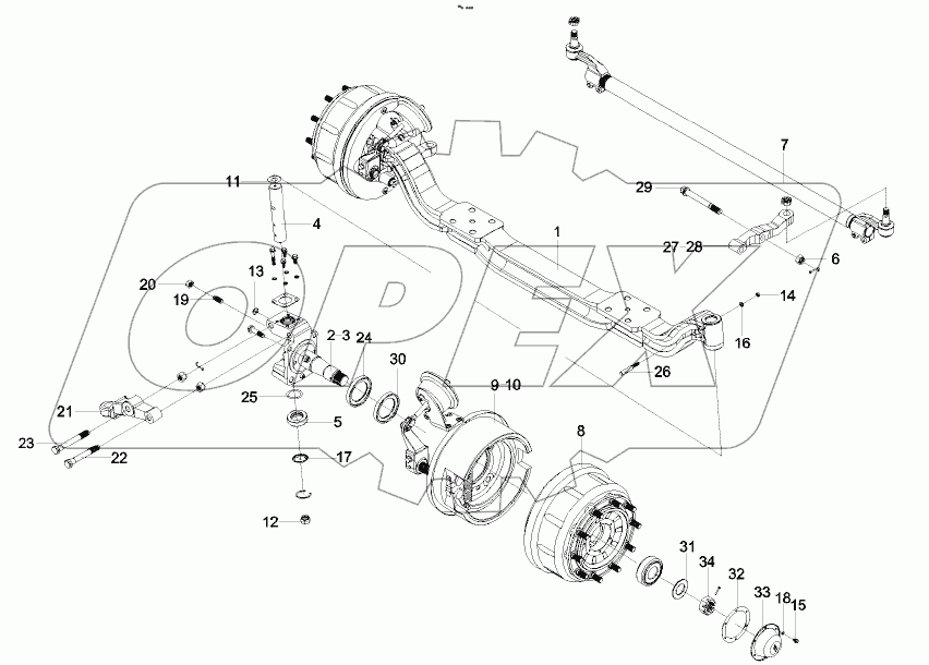  A229900004221 Front axle GP