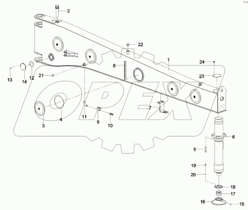  12639162 Outrigger, rear, right
