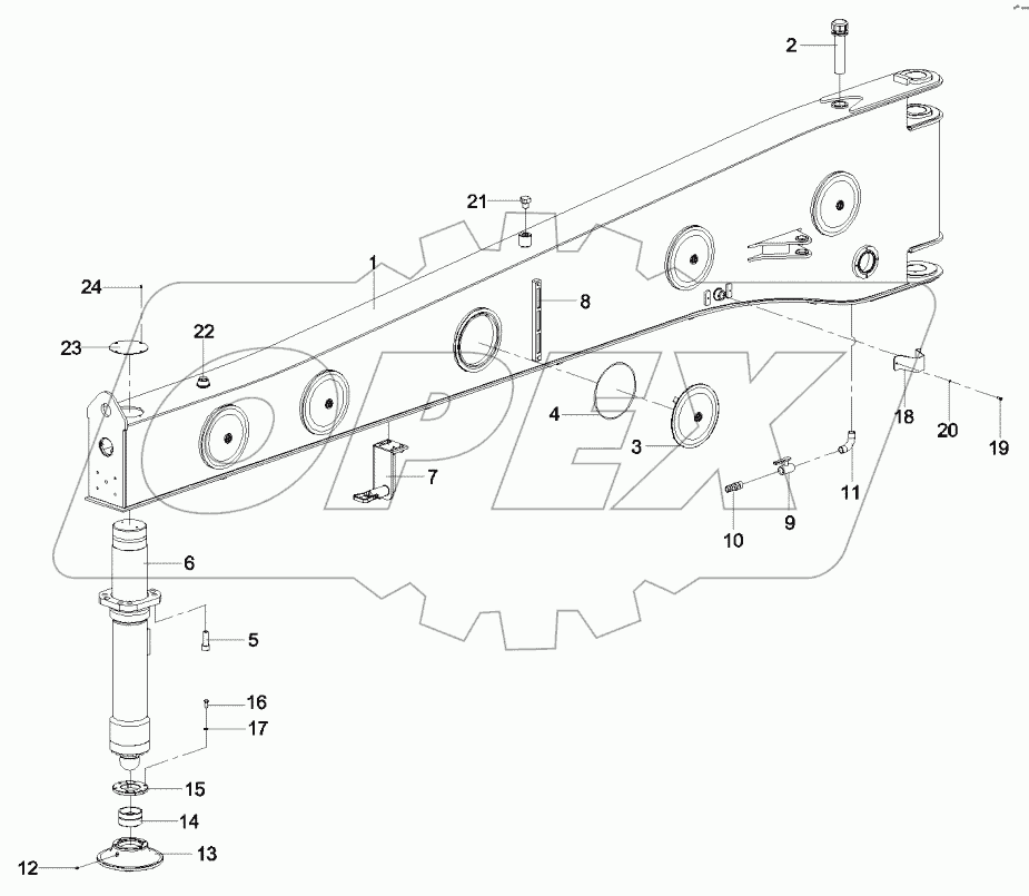  12639161 Outrigger, rear, left