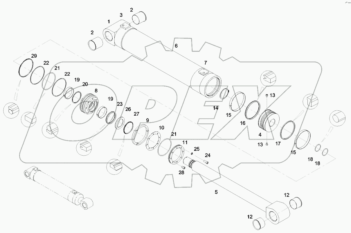  12554345 Hydraulic cylinder, в„–2