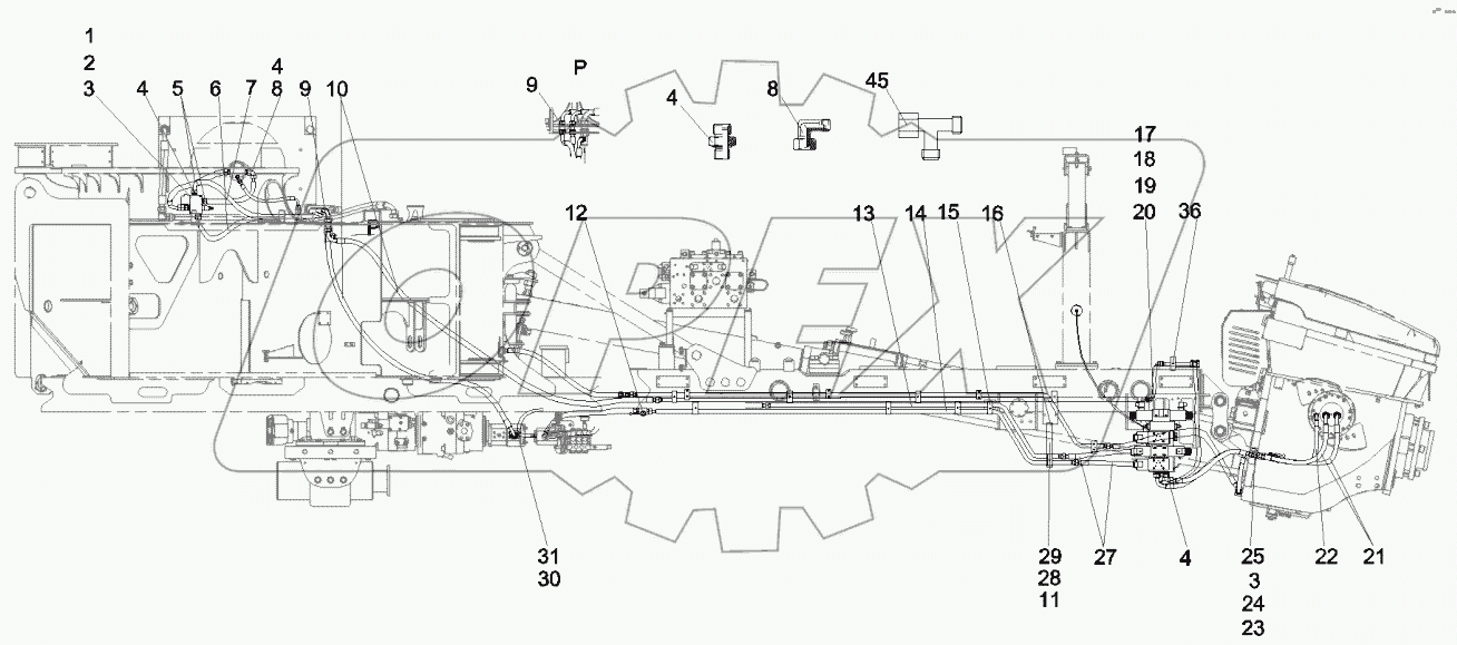 12828050 Hydraulic system, mixing