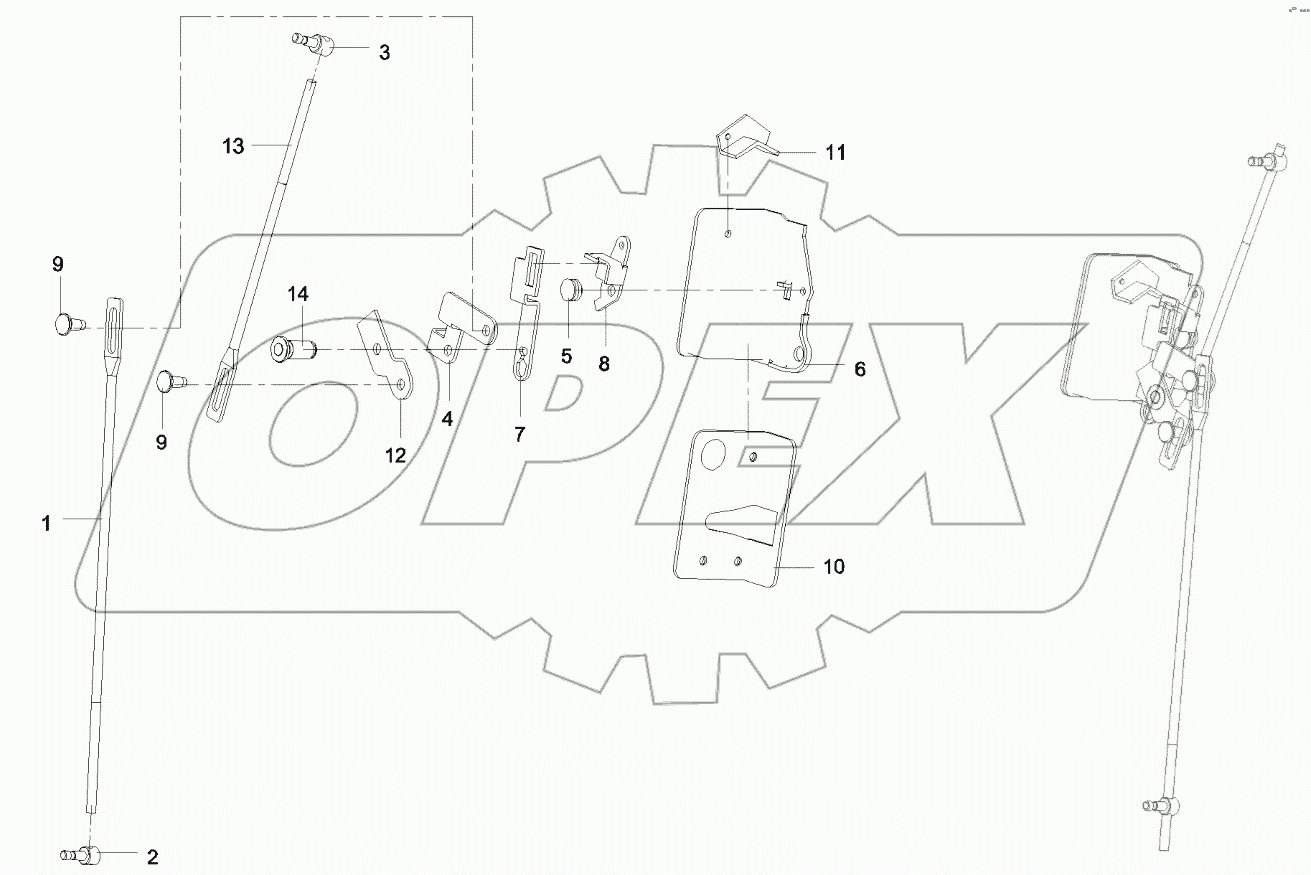  A222200000147 Door lock assembly EMC0711.01