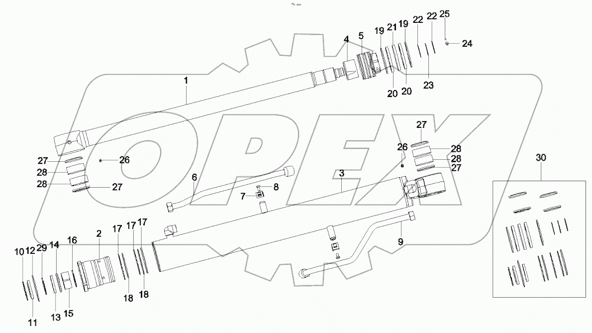  60199325 Cylinder, boom 6T