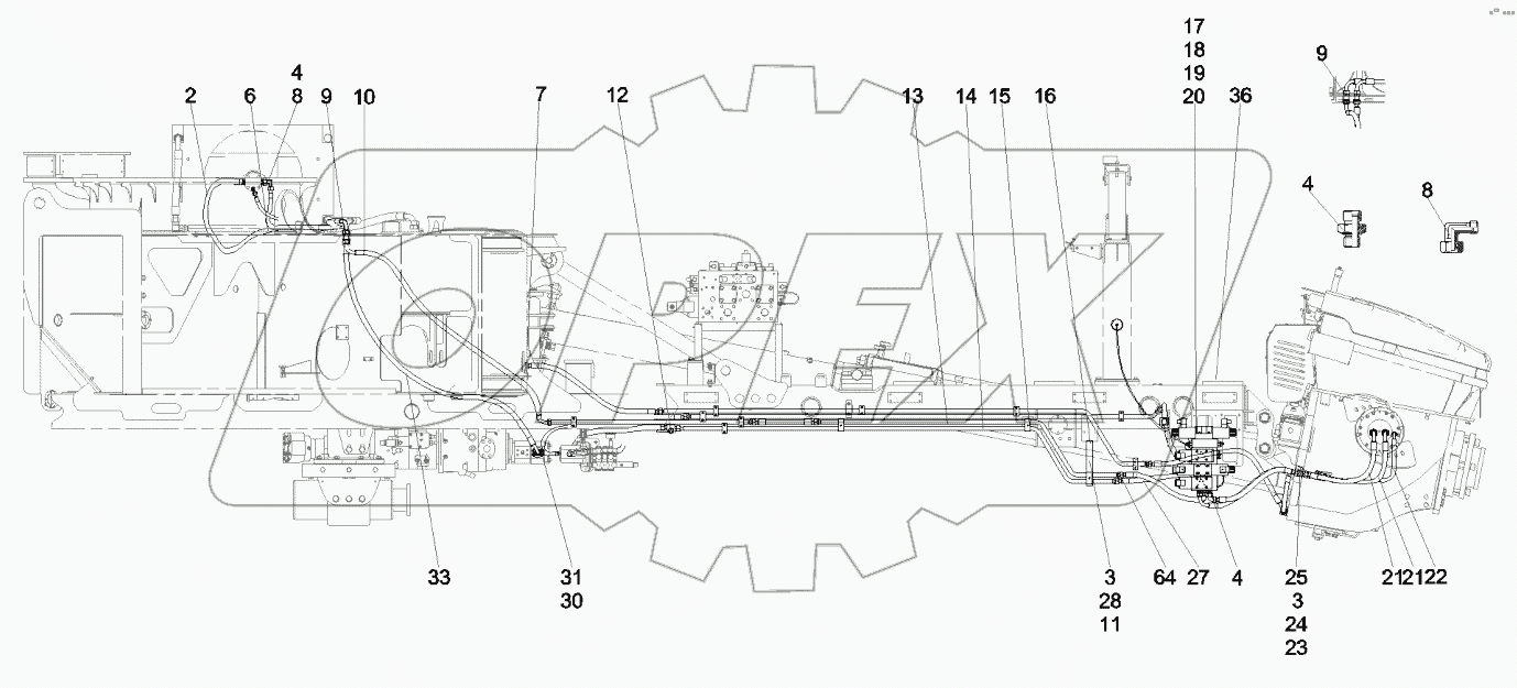  13009997 Hydraulic system, mixing