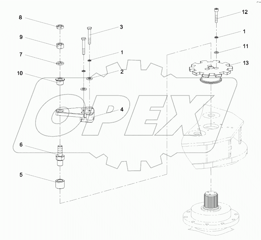  13226219 Mounting, encoder, turntable