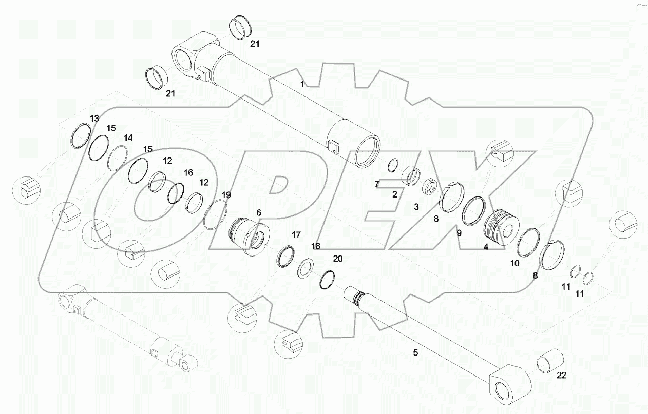  11465898 Hydraulic cylinder, 5