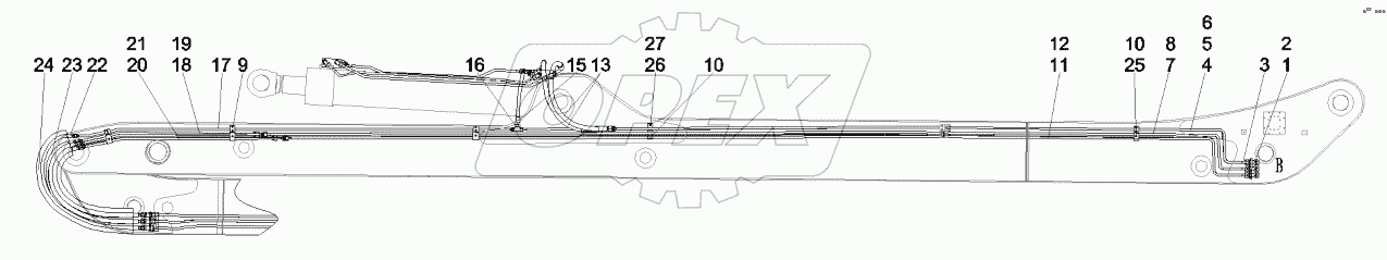  12919990 Hydraulic system, boom, 2