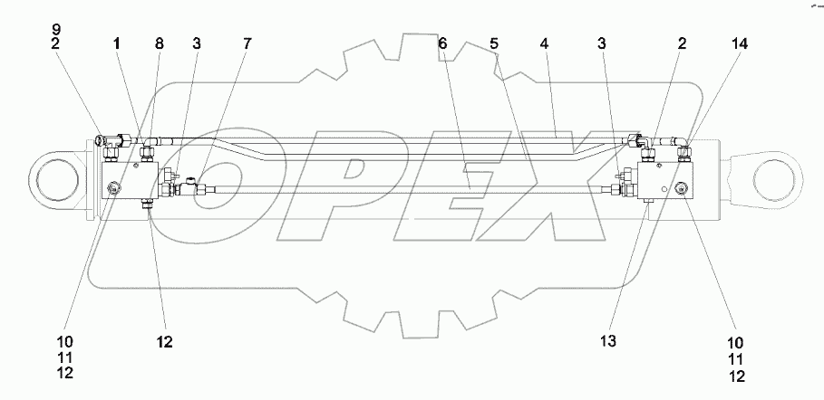  12919996 Hydraulic system, oil cylinder, 4