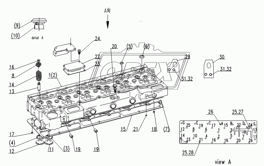 HEAD, COVER, FASTENER AND LIFTING GP