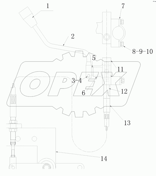 Механизм управления переключением передач LG933
