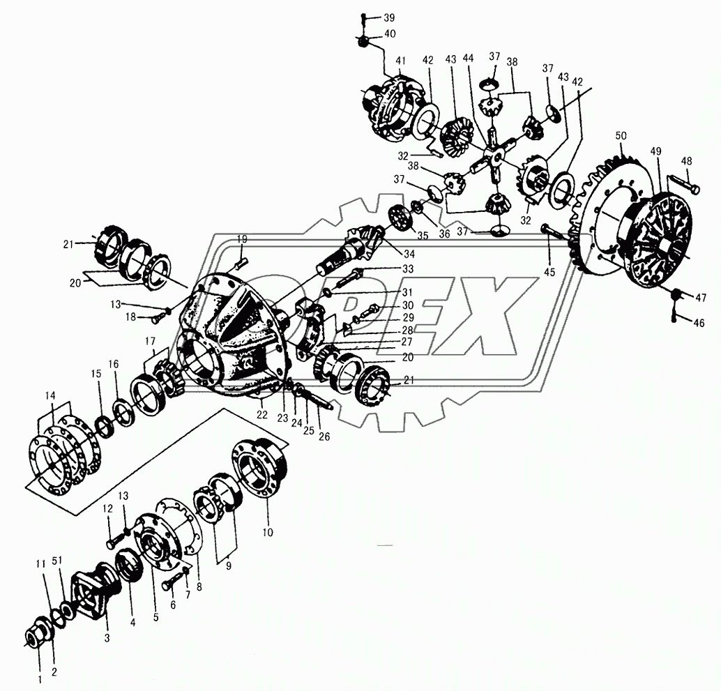 FRONT AXLE MAINDRIVE ASSY