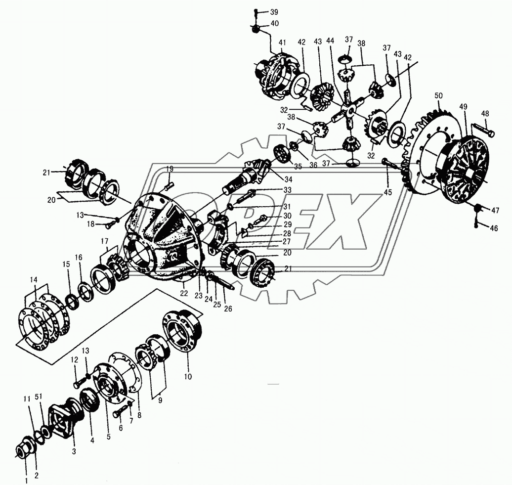 REAR AXLE MAIN DRIVE ASSY