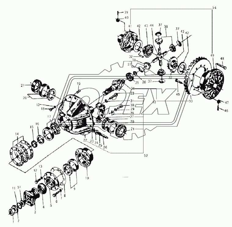 EAR AXLE MAIN DRIVE ASSEMBLY