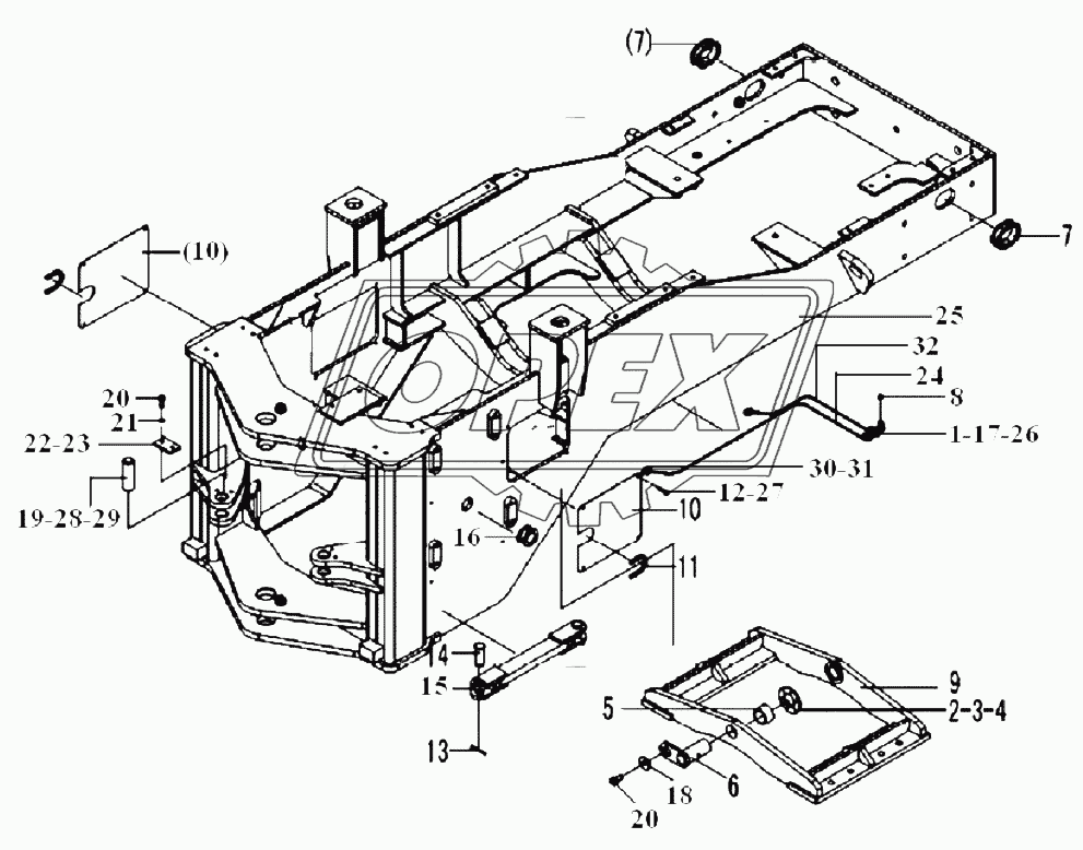 REAR FRAME AND ACCESSORIES