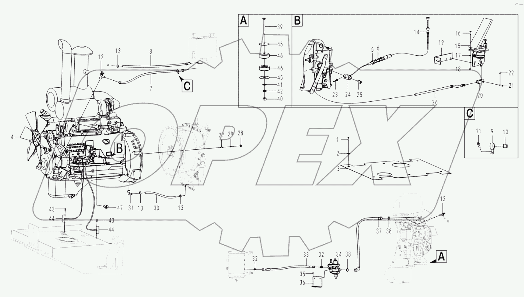 Diesel engine assembly