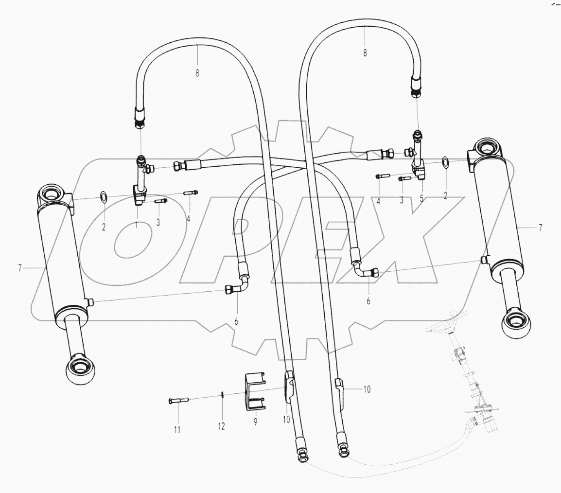 Steering cylinder assembly