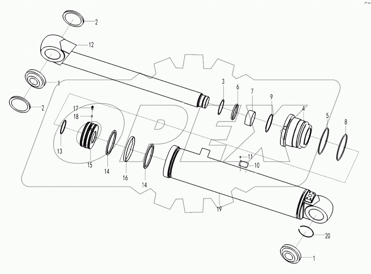 Steering cylinder (371401)