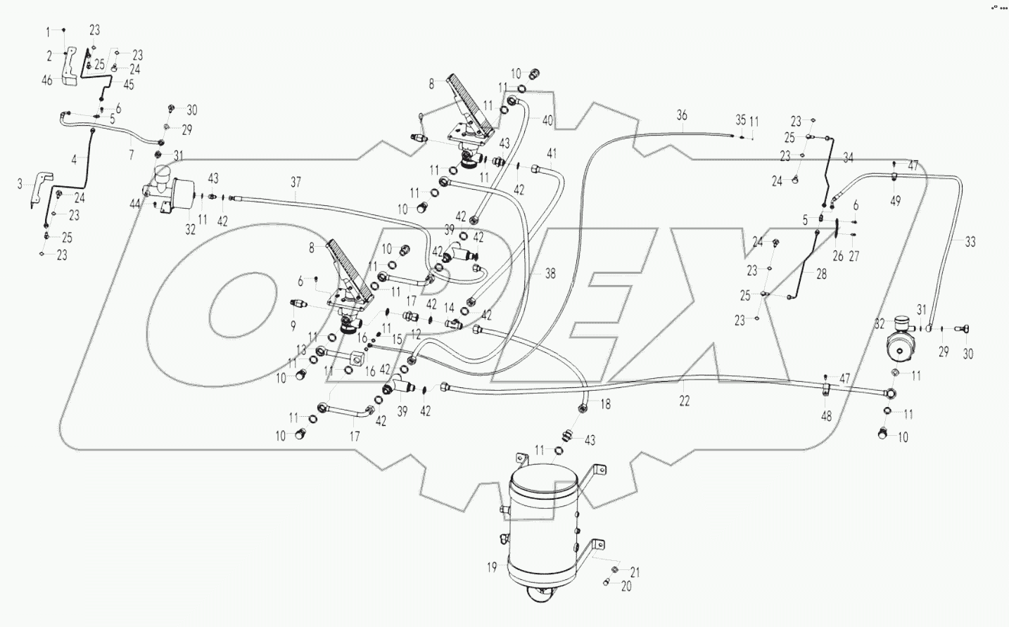 Service brake assembly