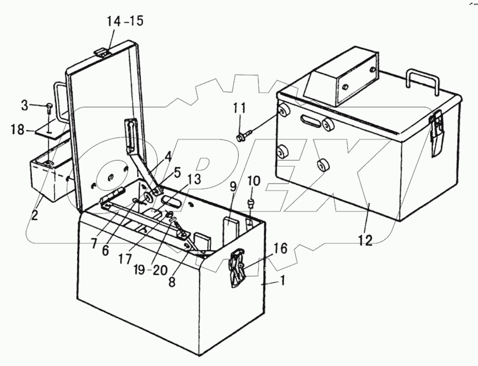 Battery case assembly