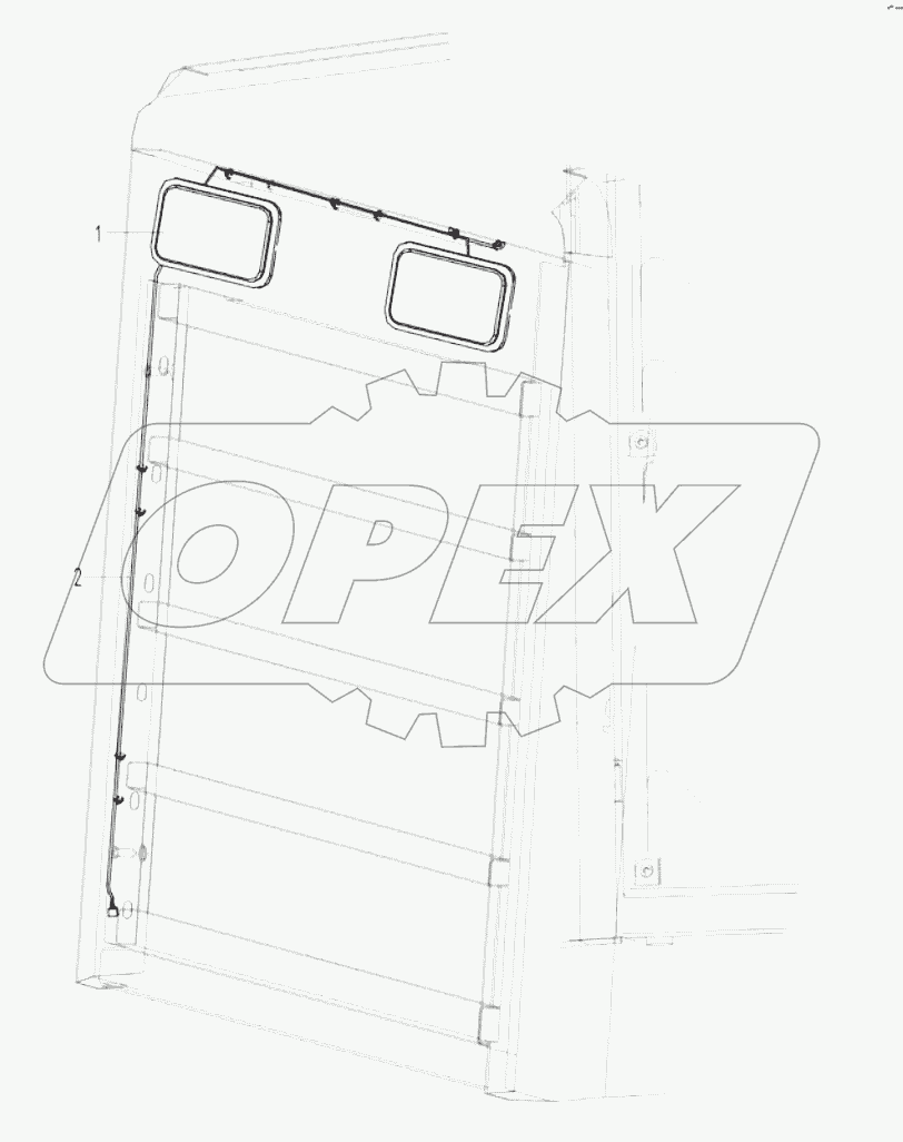 Electrical assembly-rear hood