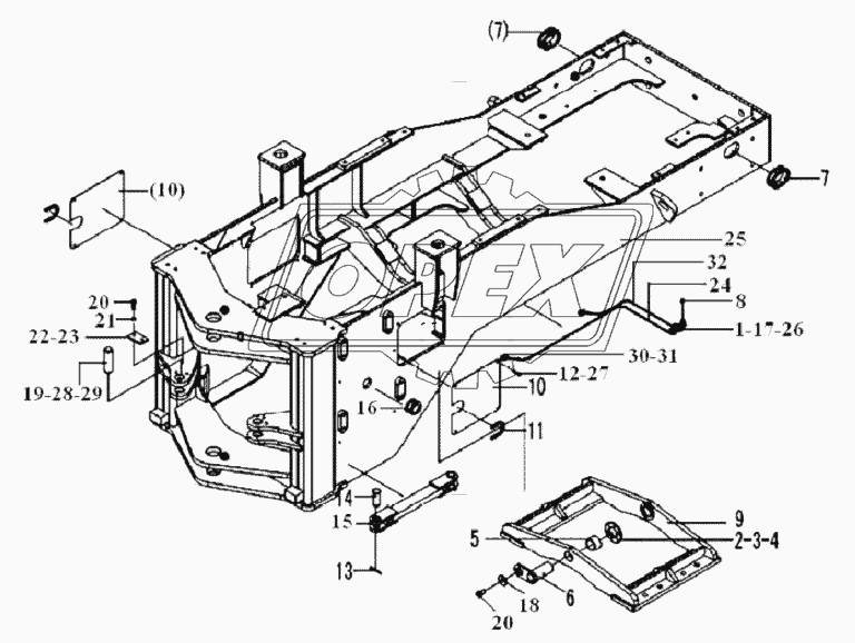 REAR FRAME AND ACCESSORIES