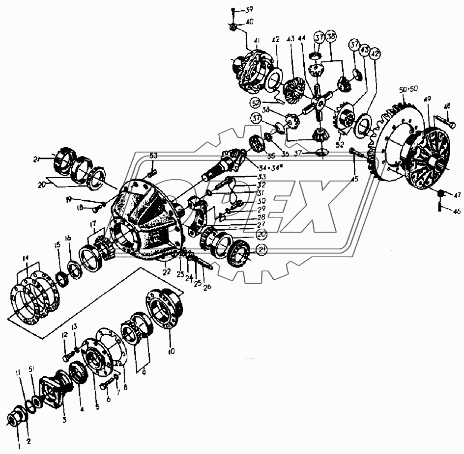 FRONT(REAR)AXLE MAINDRIVE ASSY