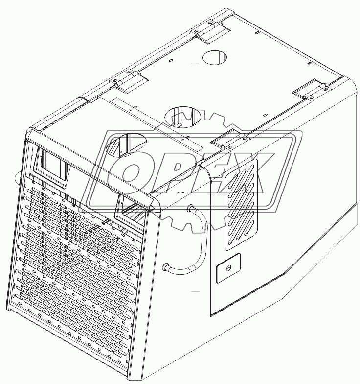 HOOD OF DIESEL ENGINE ASSEMBLY
