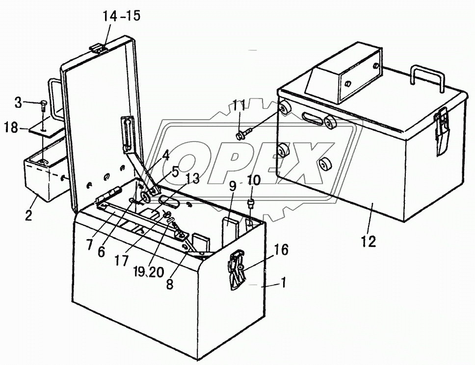 BATTERY CASE ASSEMBLY