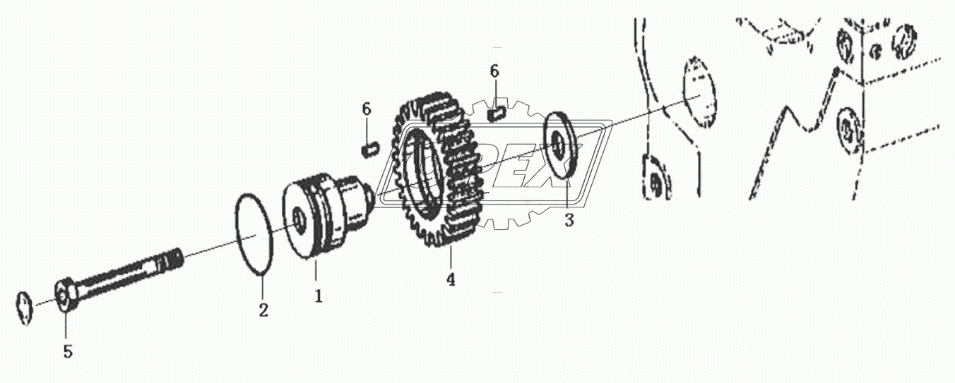 Middle shaft 4644 108 232