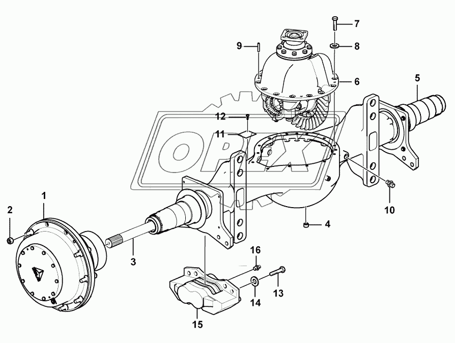 Rear axle 2