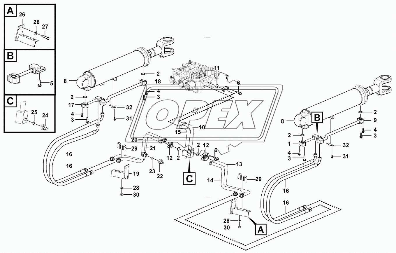 Lifting cylinder assembly