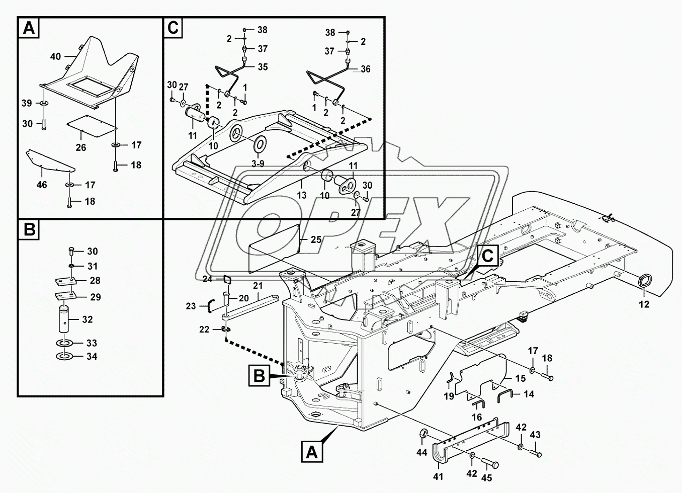 Rear frame accessories