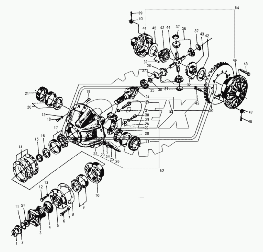 REAR AXLE MAIN DRIVE ASSEMBLY