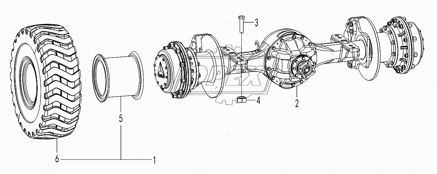 Front axle assembly