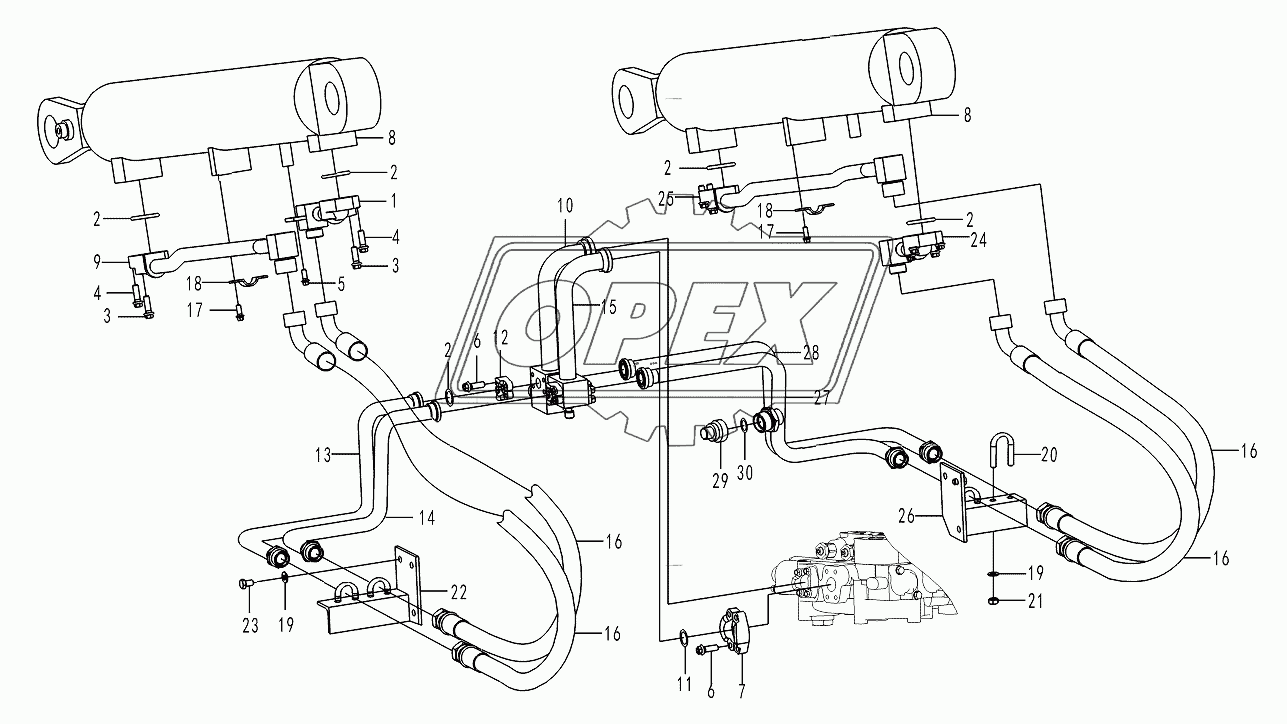 Lifting cylinder assembly