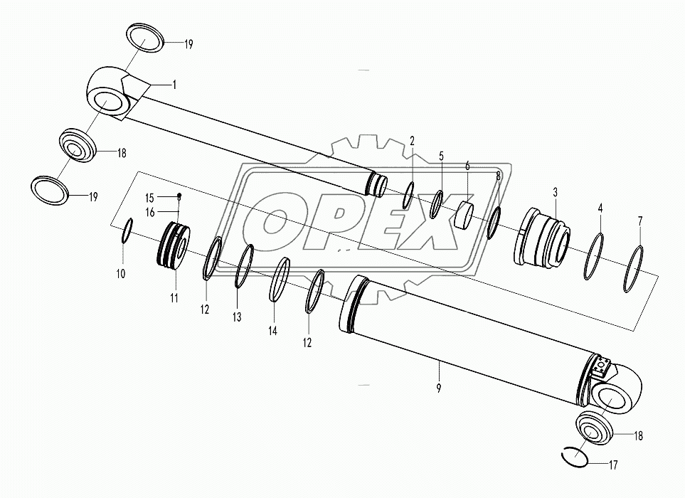 Steering cylinder (3713ch)