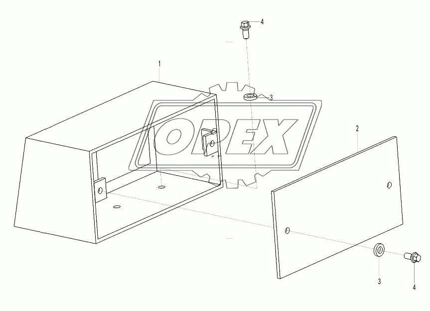 Rear steering lamp hood