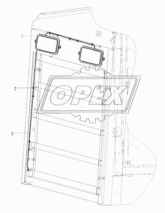 Electric assembly-engine hood