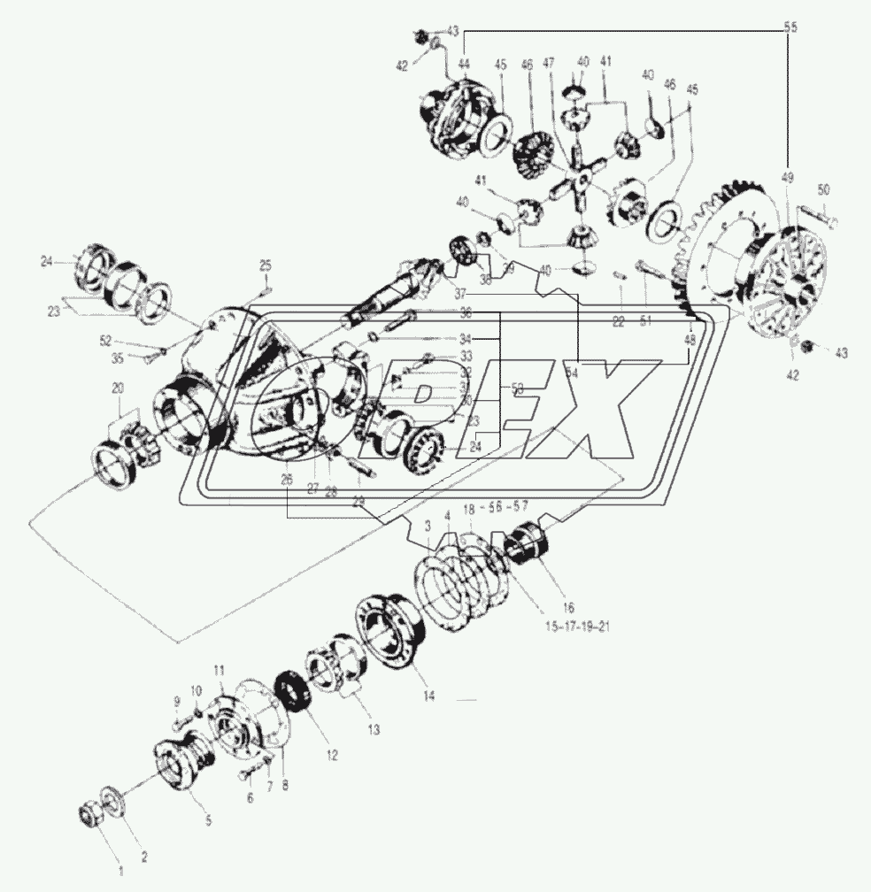 FRONT AXLE MAIN DRIVE ASSEMBLY