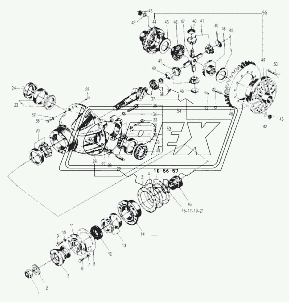 REAR AXLE MAIN DRIVE ASSEMBLY