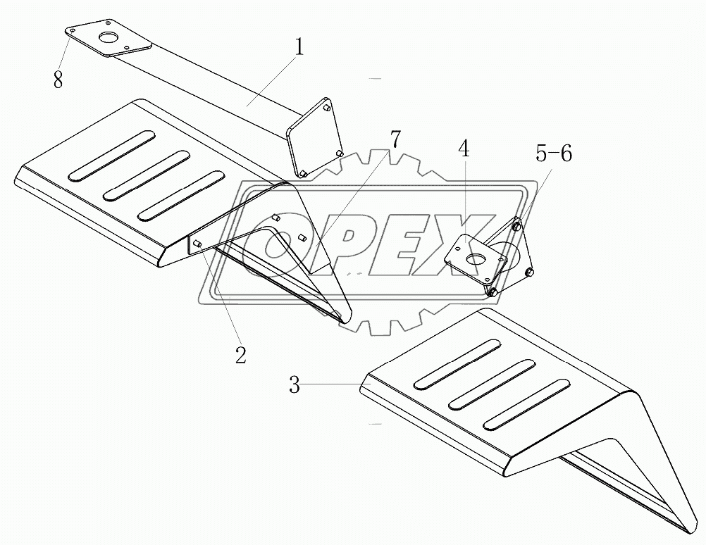 LAMP FRAME AND FRONT FENDER