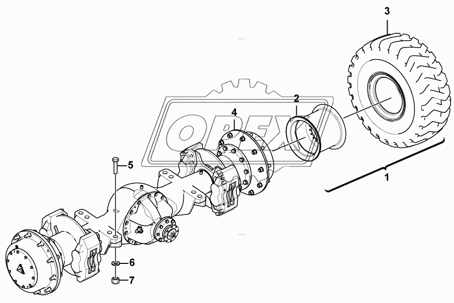 Front axle assembly