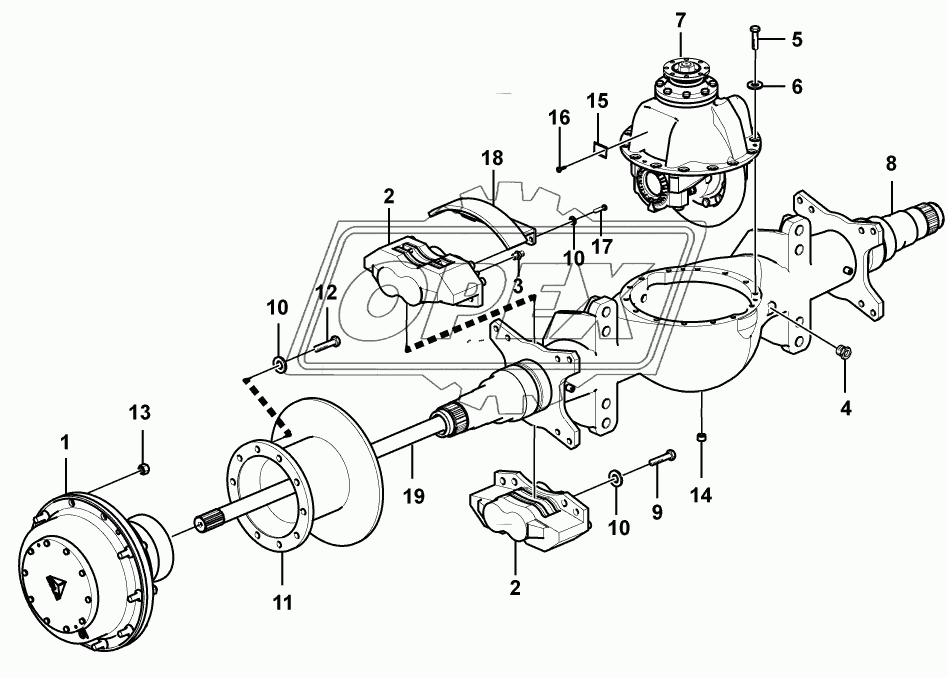 Front axle