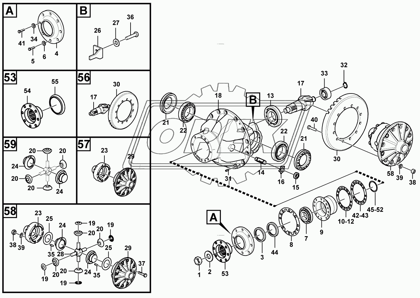 Rear final drive assembly