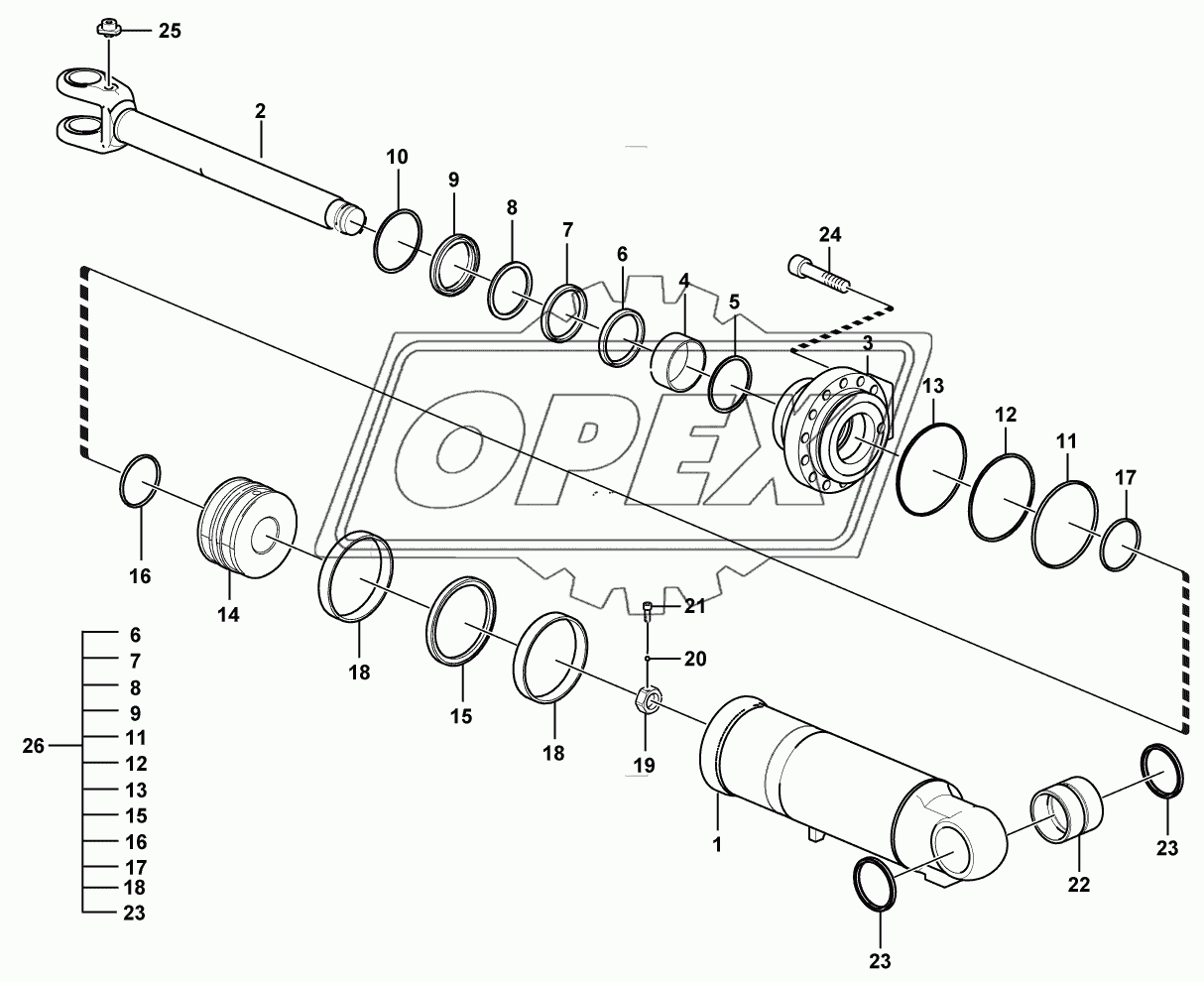 (3713CH) Lifting cylinder