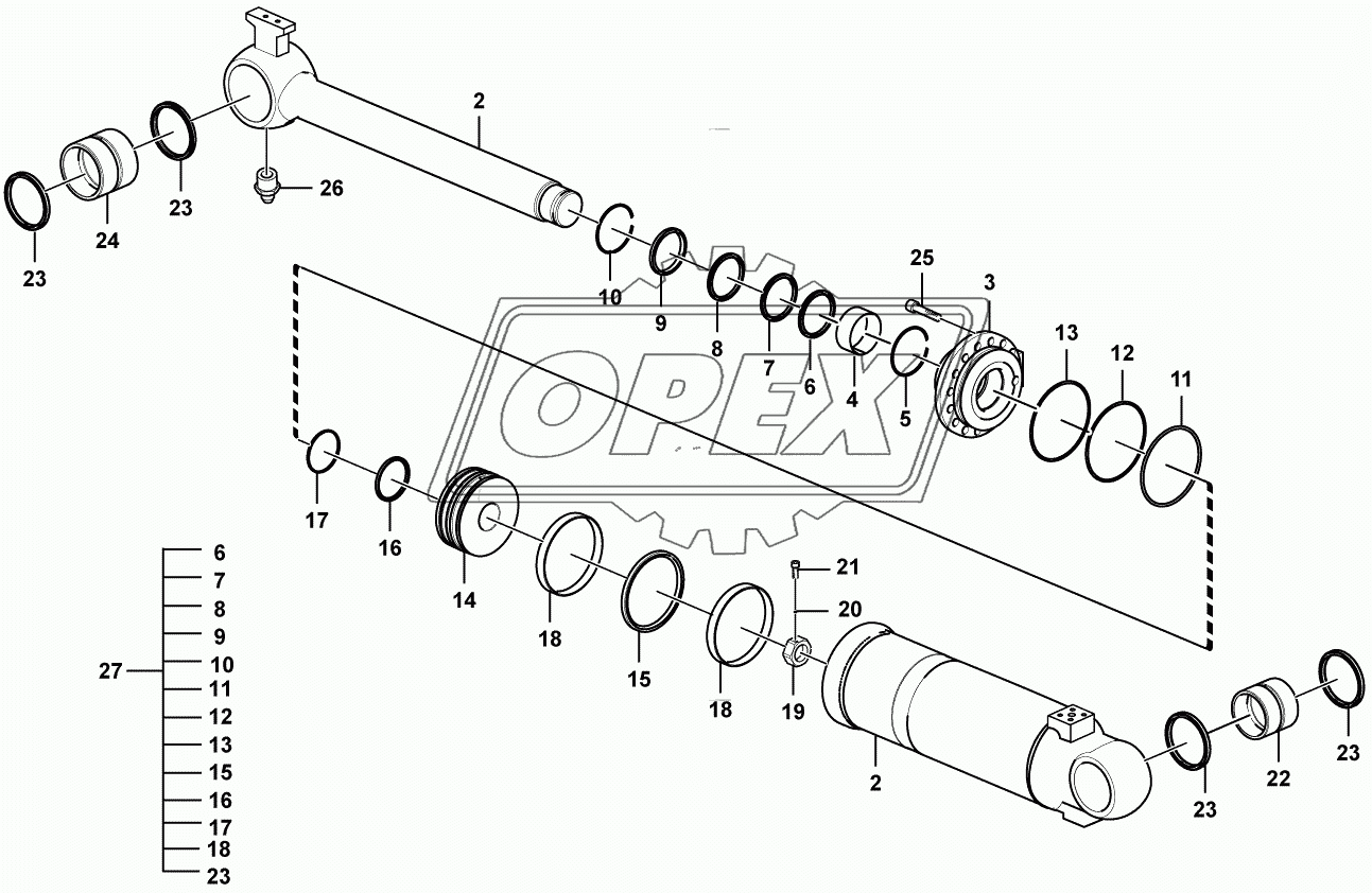 (3713CH) Tilt cylinder