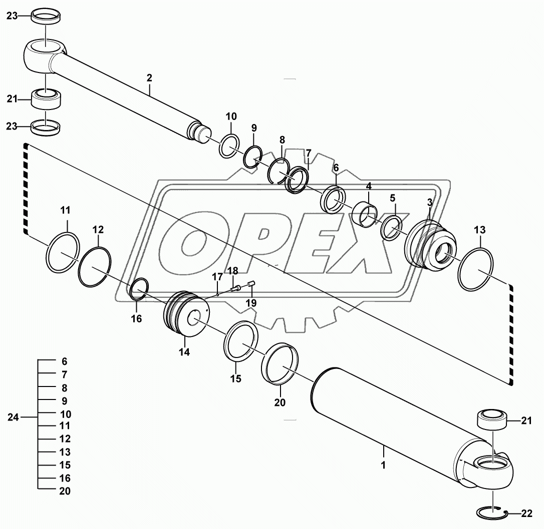 (3713CH) Steering cylinder