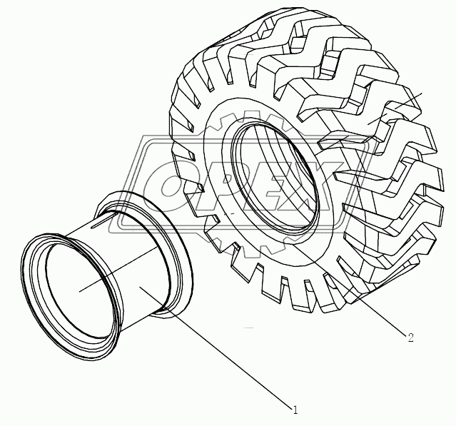 LG9530E6 RIM AND TYRE ASSEMBLY