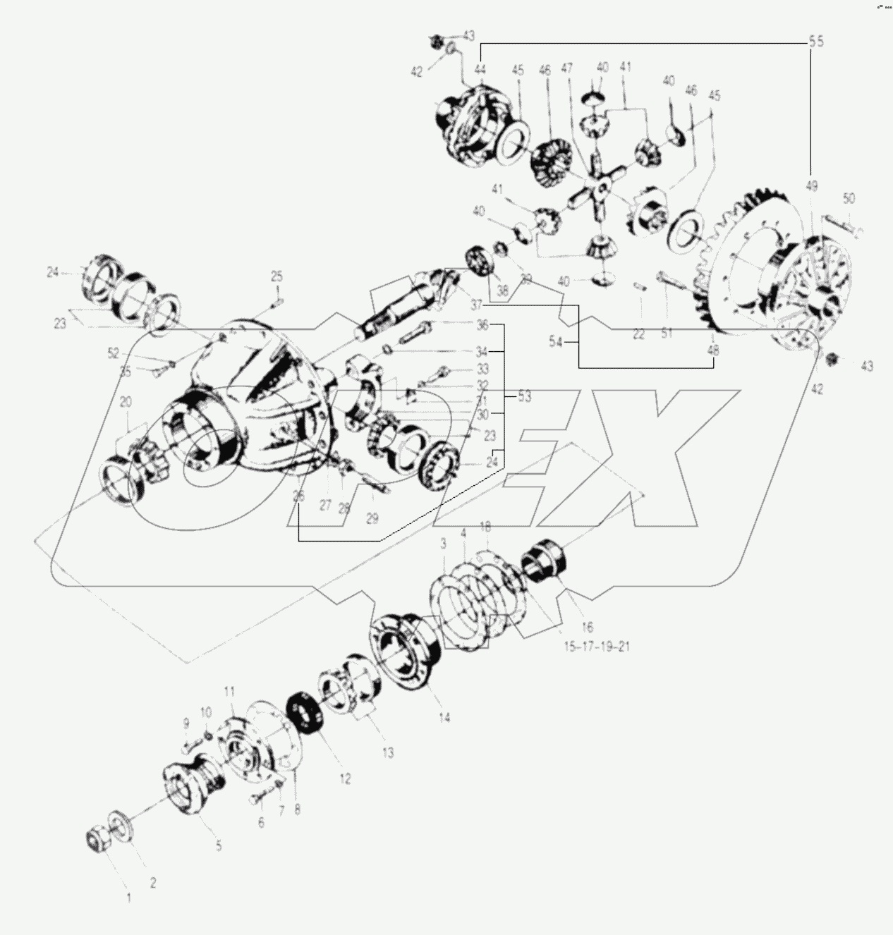 REAR AXLE MAIN DRIVE ASSEMBLY